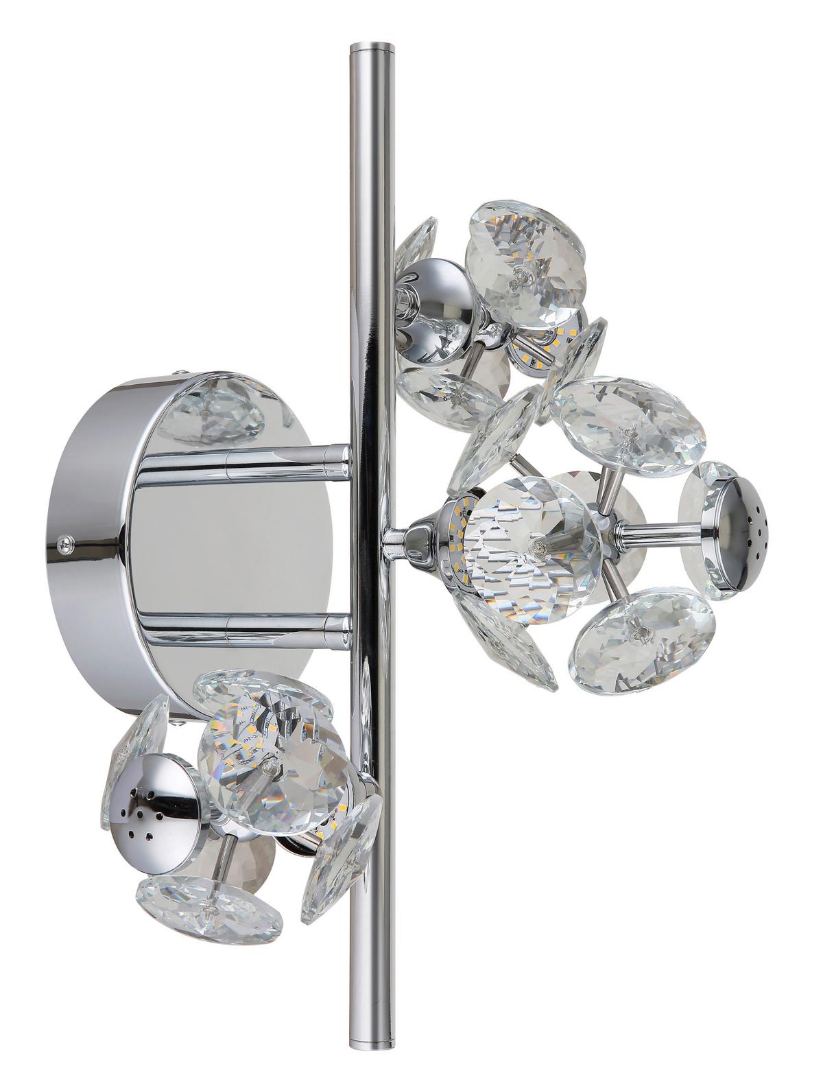 LED-WANDLEUCHTE 16047-3WC VIRINA - Klar/Chromfarben, Konventionell, Glas/Metall (41/33/27cm) - Globo