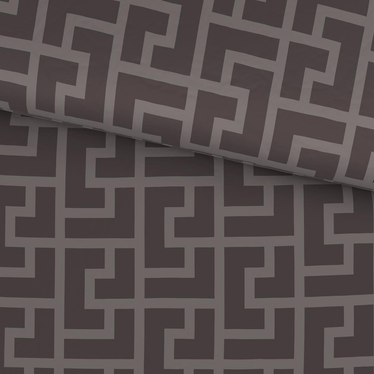 Bettwäsche Mäander Graubraun ca. 135x200cm - Graubraun, ROMANTIK / LANDHAUS, Textil (135/200cm) - Mömax