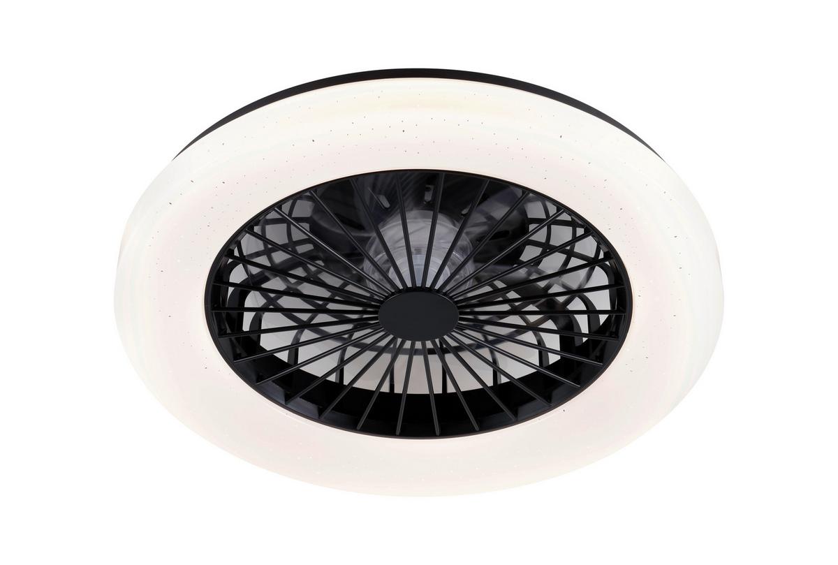 WENTYLATOR SUFITOWY PERUGIA - czarny/biały, Trend, tworzywo sztuczne (48,5/14cm) - Mican