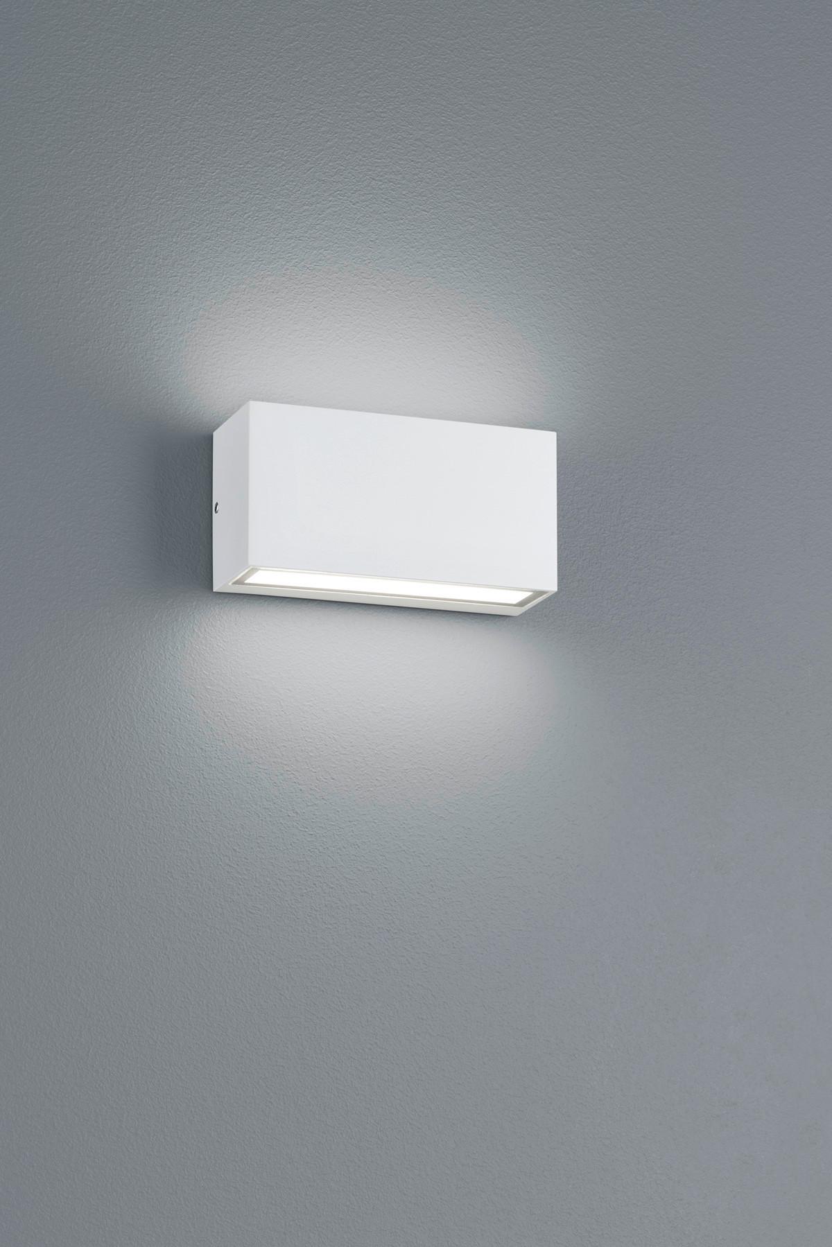 Außenwandleuchte Trent Weiß max. 10 Watt - Weiß, Design, Metall (14/5/7cm) - Trio Leuchten