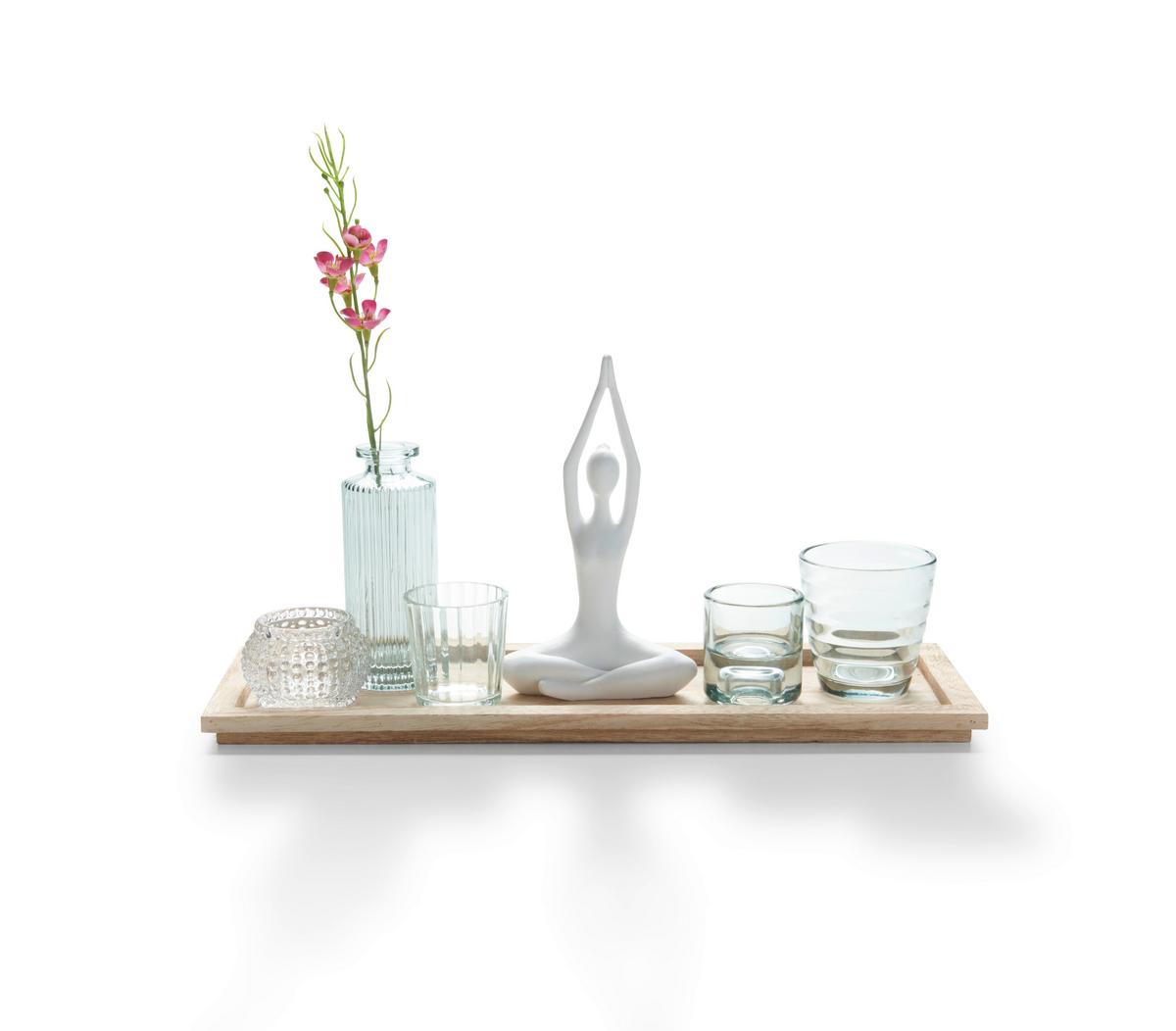 Tavă pentru lumânări pastilă YOGA - multicolor, Modern, plastic/sticlă (40/14cm) - Modern Living