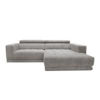 Kutna Garnitura Portland - siva/crna, Moderno, tekstil/plastika (275/78-98/197cm) - Premium Living