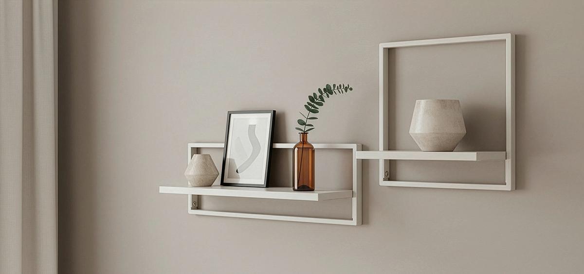 Set Zidnih Polica Alfi - kašmir, Moderno, drvni materijal/metal (50/30/20/30/12/12cm) - Modern Living