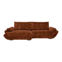 Wohnlandschaft Vivo Terracotta - Terracotta/Schwarz, MODERN, Kunststoff/Textil (179/63/317cm) - Premium Living
