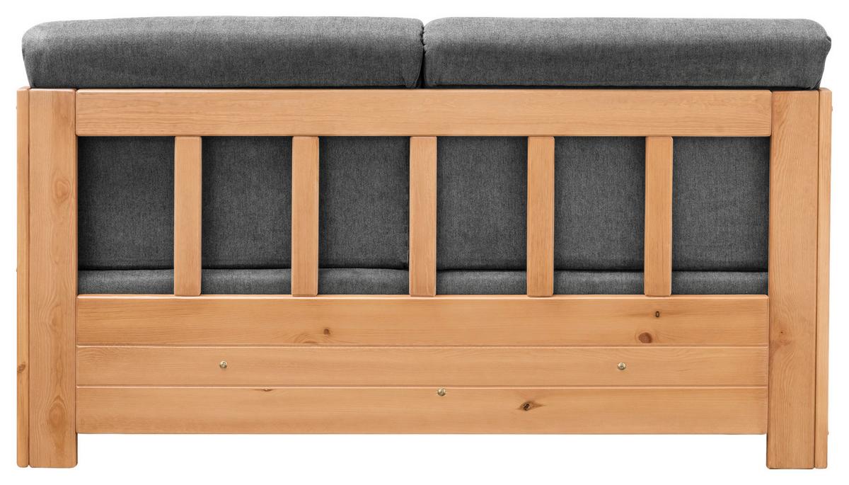 Schlafsofa Camino Anthrazit Mikrofaser - Anthrazit/Kieferfarben, KONVENTIONELL, Holz/Textil (154/88/90cm) - Livetastic
