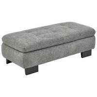 Hocker Lando Grau - Schwarz/Grau, Modern, Textil/Metall (135/45/63cm) - Premium Living