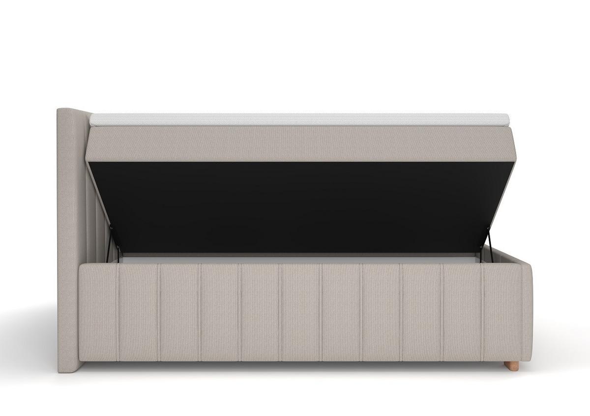 Box Ágy Pretty - bézs, Konventionell, faalapú anyag/textil (160/200cm) - Mömax
