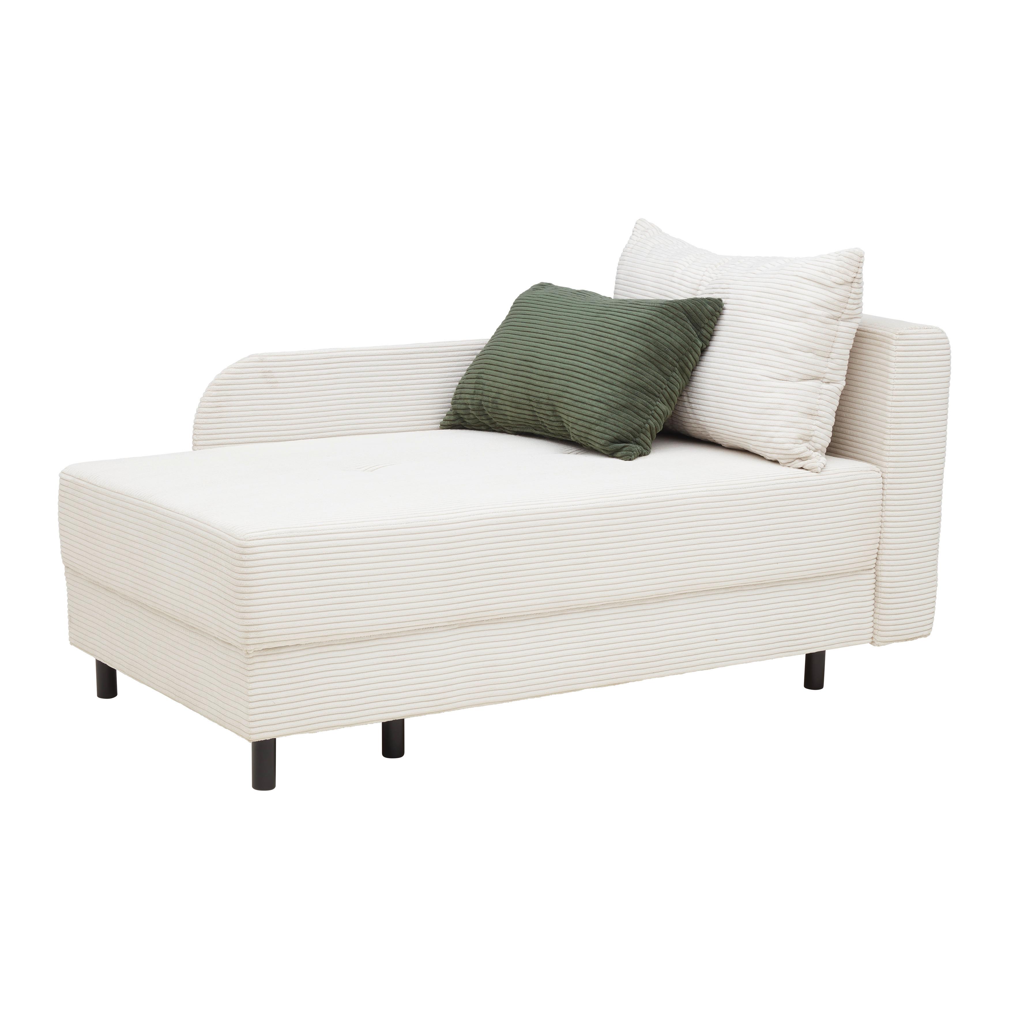 Liege Nova in Perlmutt - Perlmutt/Schwarz, MODERN, Holz/Textil (145/62/85cm) - Mömax
