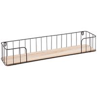 Wandboard in Natur/Schwarz - Schwarz/Naturfarben, LIFESTYLE, Holzwerkstoff/Metall (60/13/10cm) - Mömax