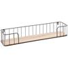 VÄGGHYLLA PAULA -SB- - svart/naturfärgad, Lifestyle, metall/trämaterial (60/13/10cm) - Mömax