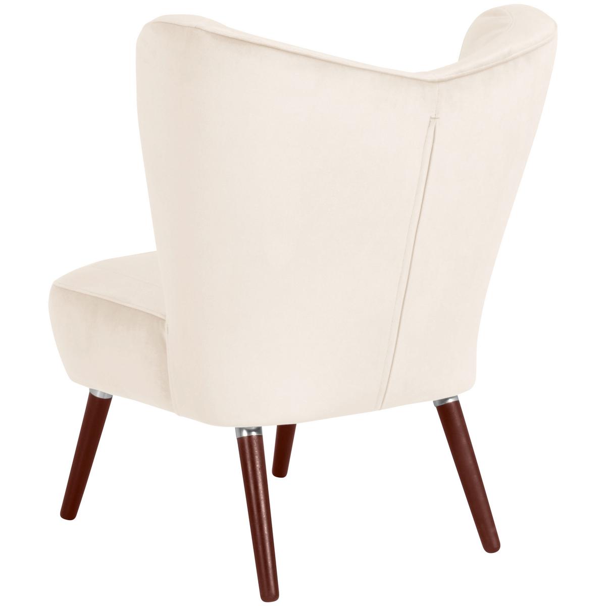 SESSEL SARI - Nussbaumfarben/Creme, Design, Holz/Holzwerkstoff (70/86/69cm) - Max Winzer