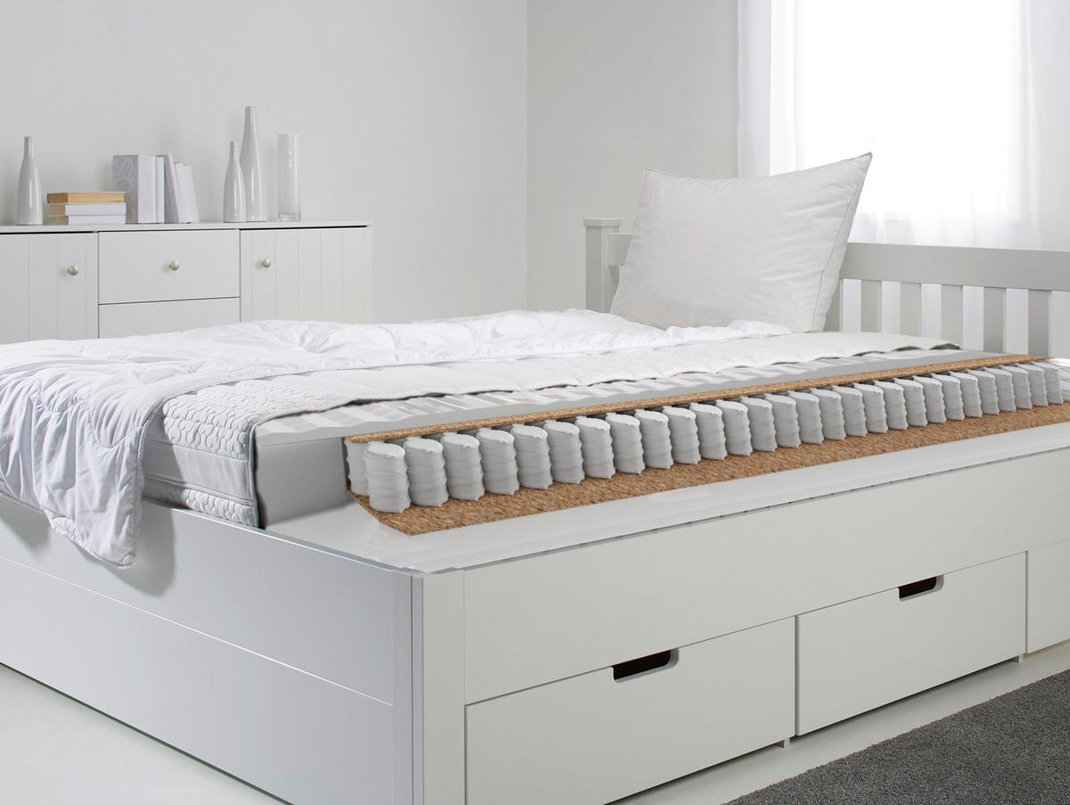 Vzmetnica Premium Memory Cloud, 160x200 Cm - modra/bela, Moderno, tekstil (160/200cm) - Premium Living