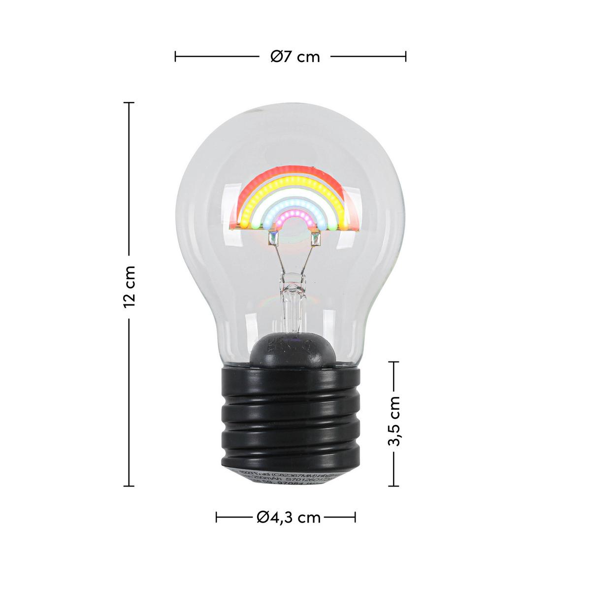 Led Dekorativna Svjetiljka Birni - prozirno/crna, Moderno, staklo/metal (7/12cm) - Mömax