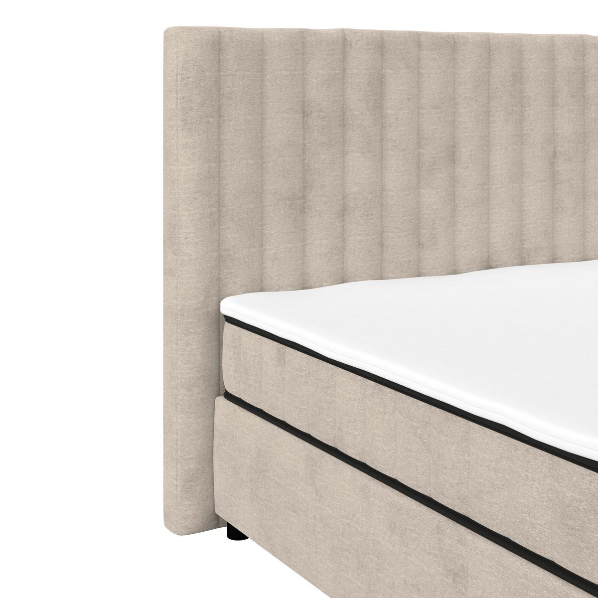 Box Krevet Maya C - boje pijeska/crna, Moderno, drvni materijal/drvo (200/200cm) - Modern Living