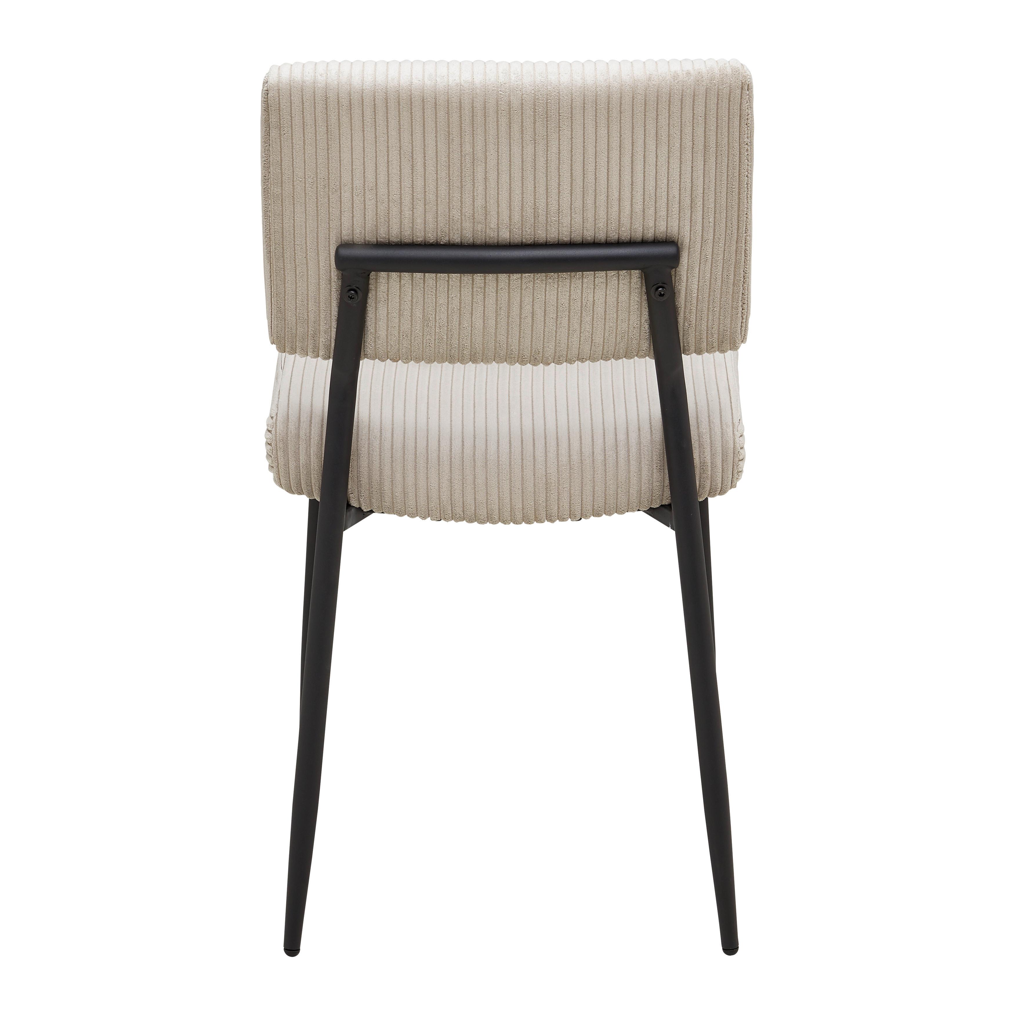 STOL ELIA - beige/svart, Modern, metall/trä (56/85/47cm) - Bessagi Home