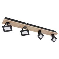 Led-reflektor Fonzi - črna/temno rjava, Natur, kovina/steklo (66cm)