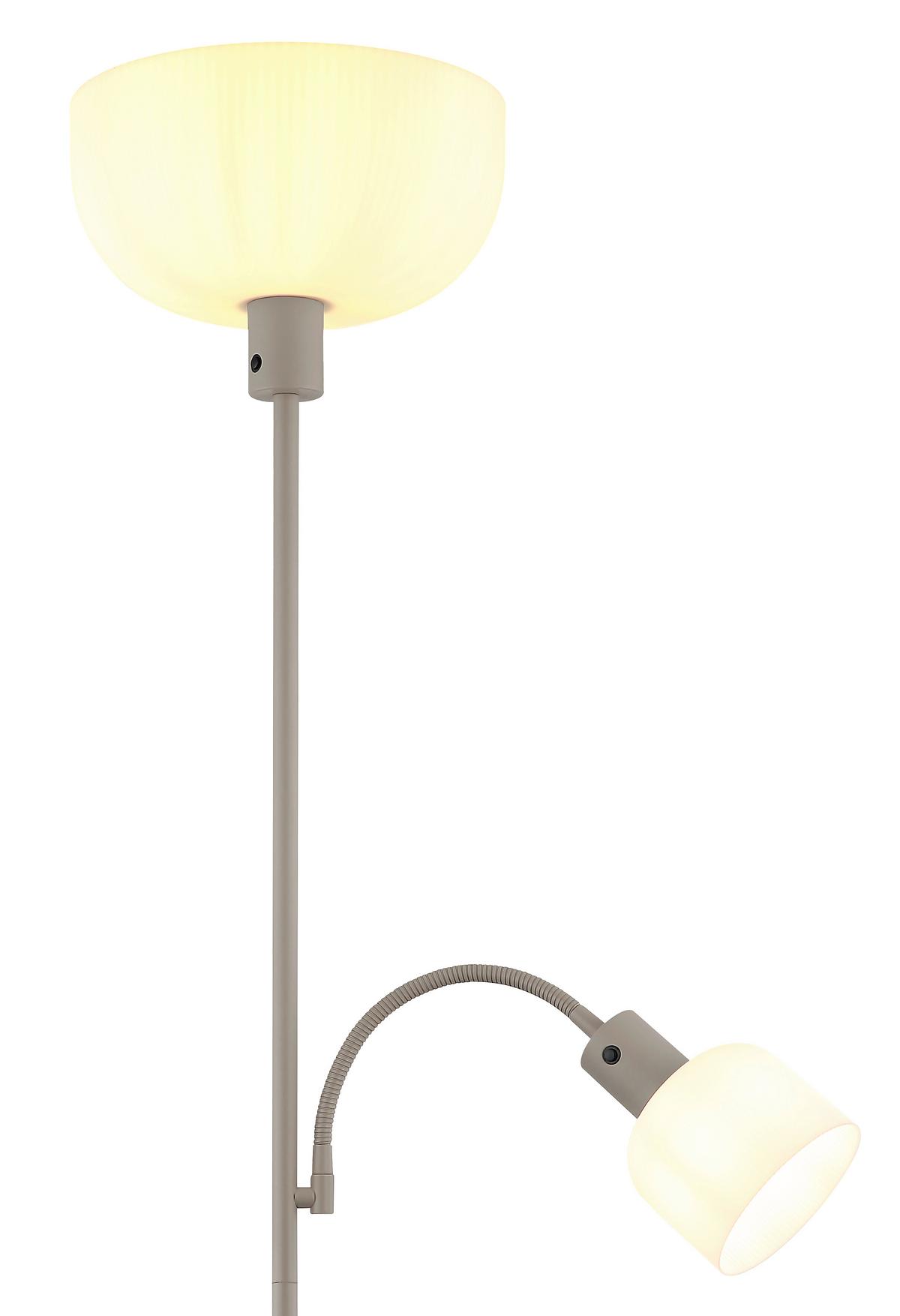 Podna Svjetiljka Hinton - bijela/boje pijeska, Design, metal/plastika (26/178,7cm) - Globo