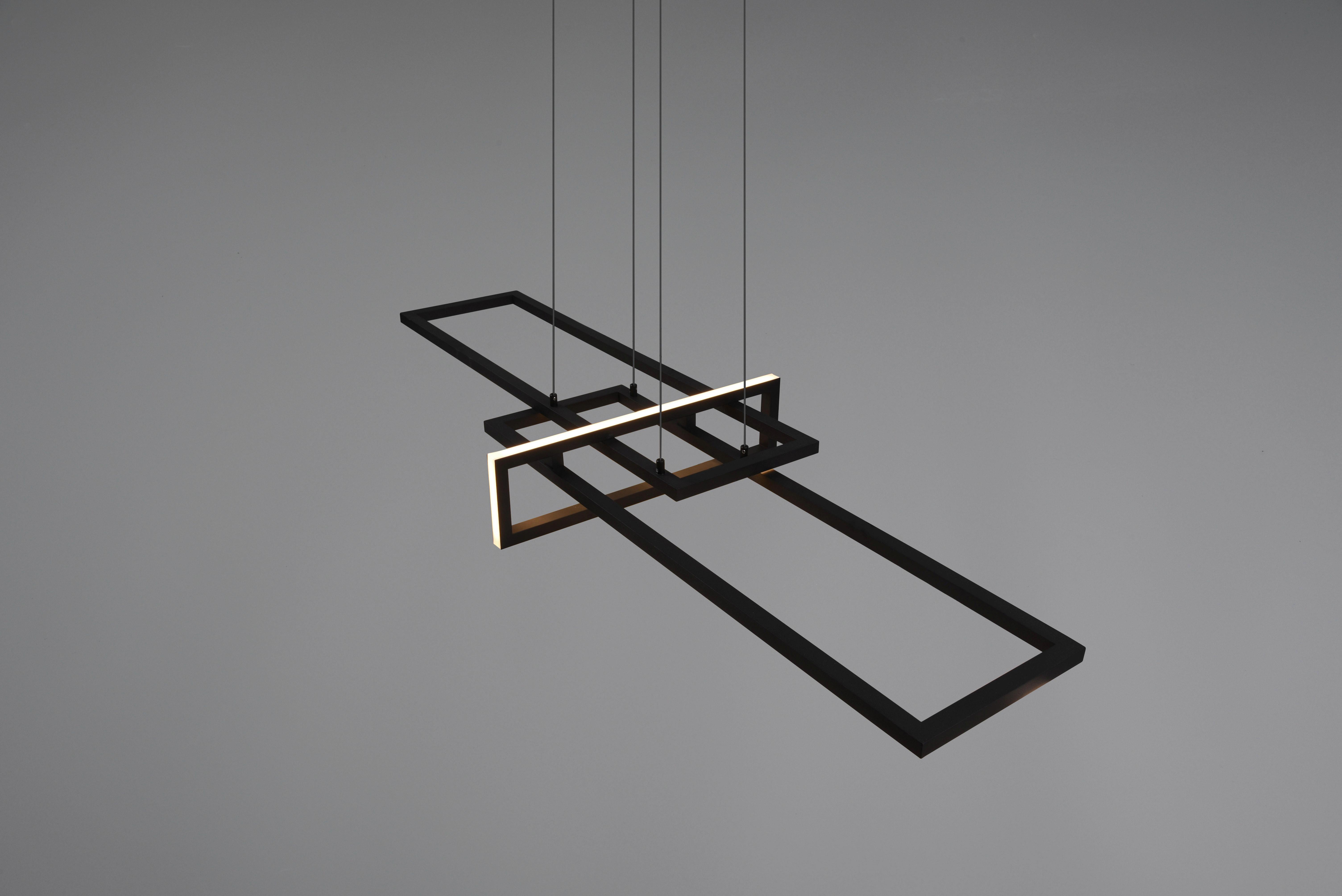 LED-Hängeleuchte Salinas in Schwarz max. 34 Watt - Schwarz, Design, Metall (110/40/150cm) - Trio Leuchten