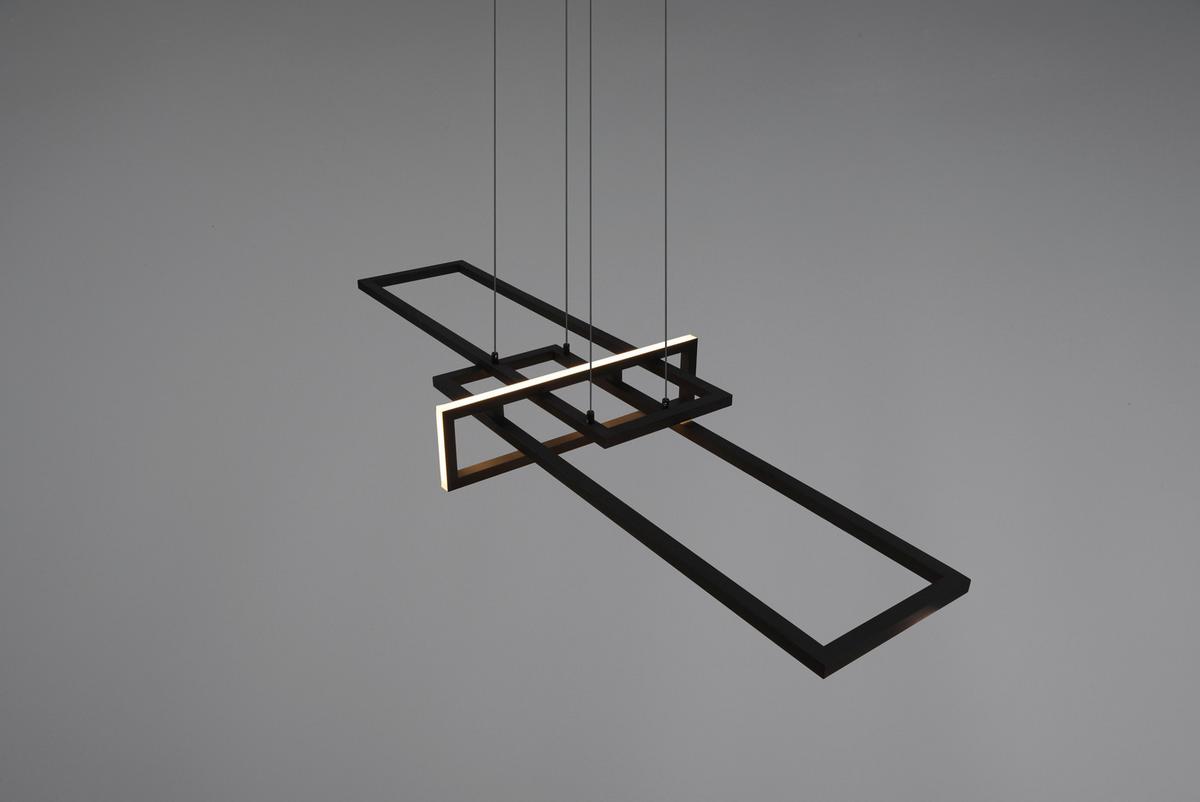 LED-Hängeleuchte Salinas in Schwarz max. 34 Watt - Schwarz, Design, Metall (110/40/150cm) - Trio Leuchten