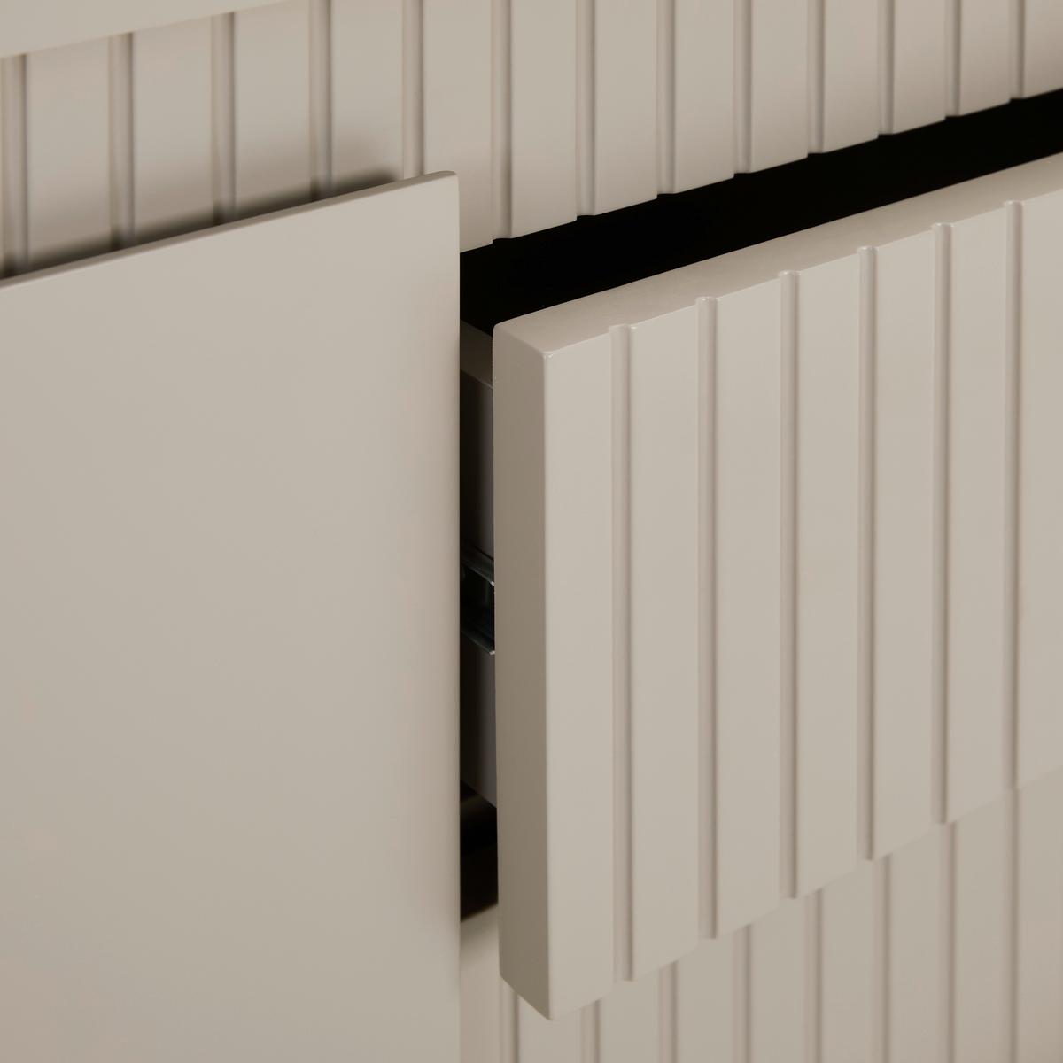 KOMODA NISKA SELINA - kaszmir, Design, materiał drewnopochodny/metal (160/57/40cm) - Xora