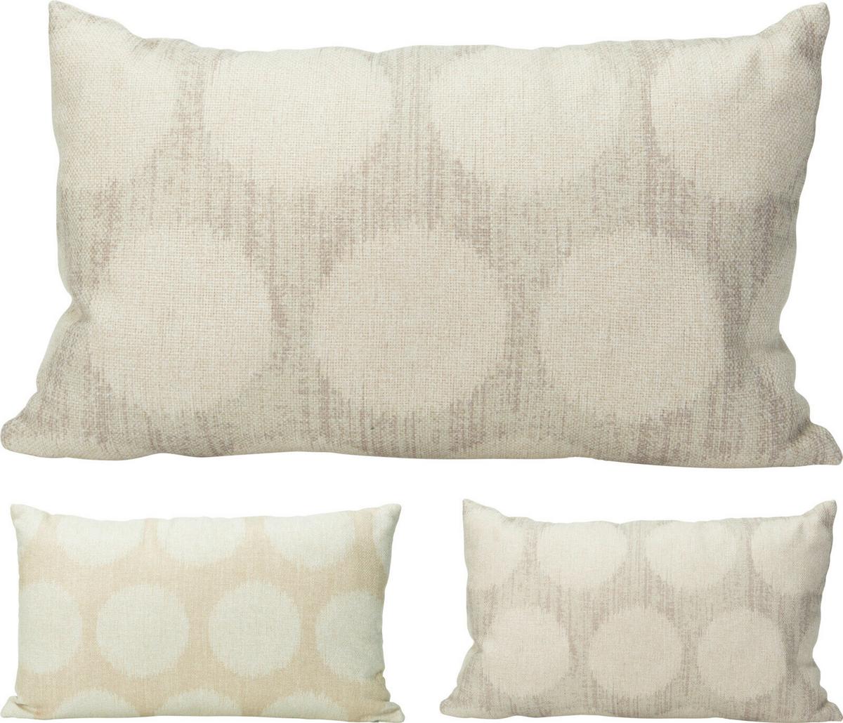 Díszpárna Woven 50/30 - világosszürke/bézs, textil (50/30cm)