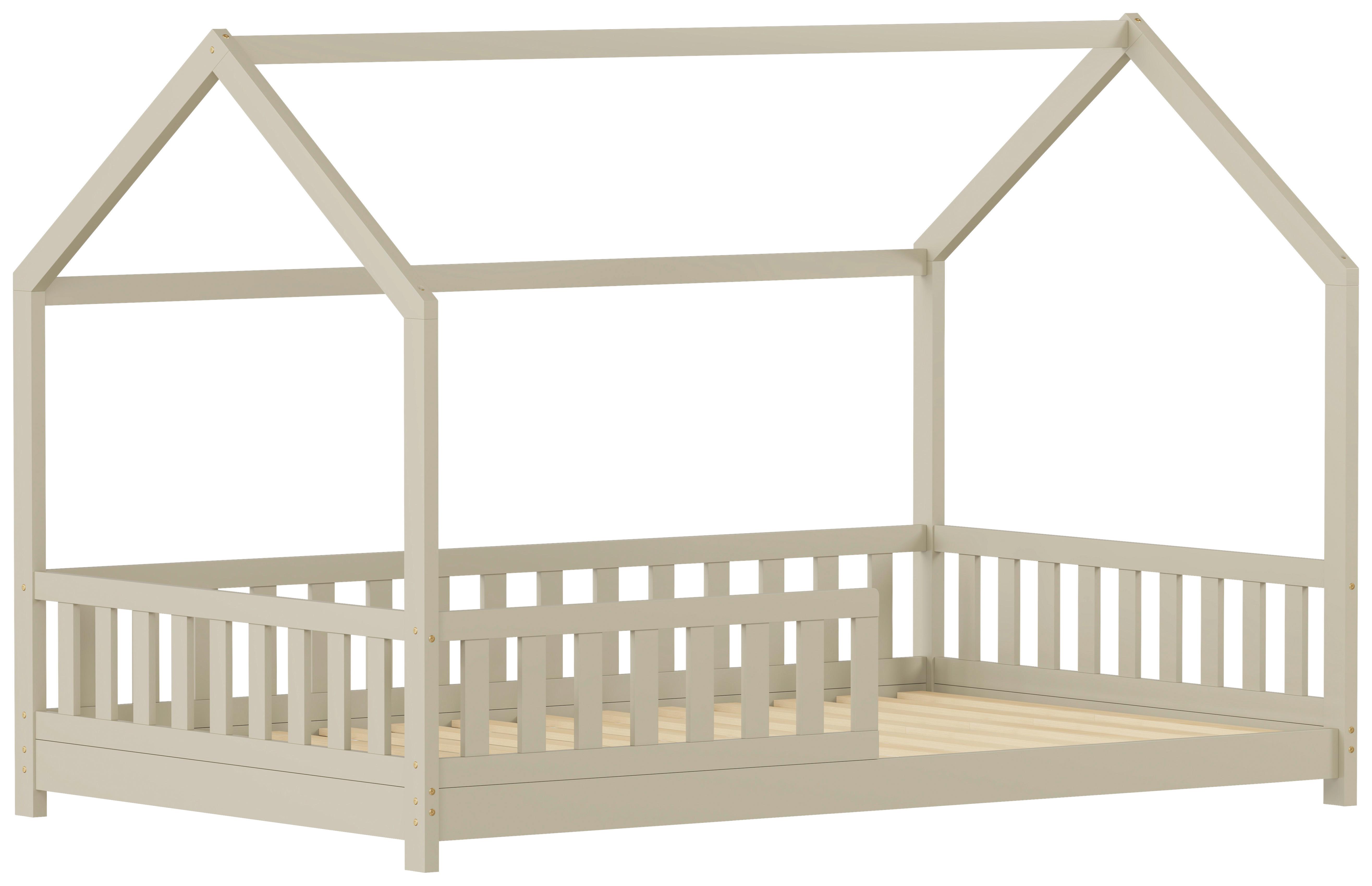 Bodenbett Kids - Beige/Naturfarben, Konventionell, Holz (120/200cm) - Mömax