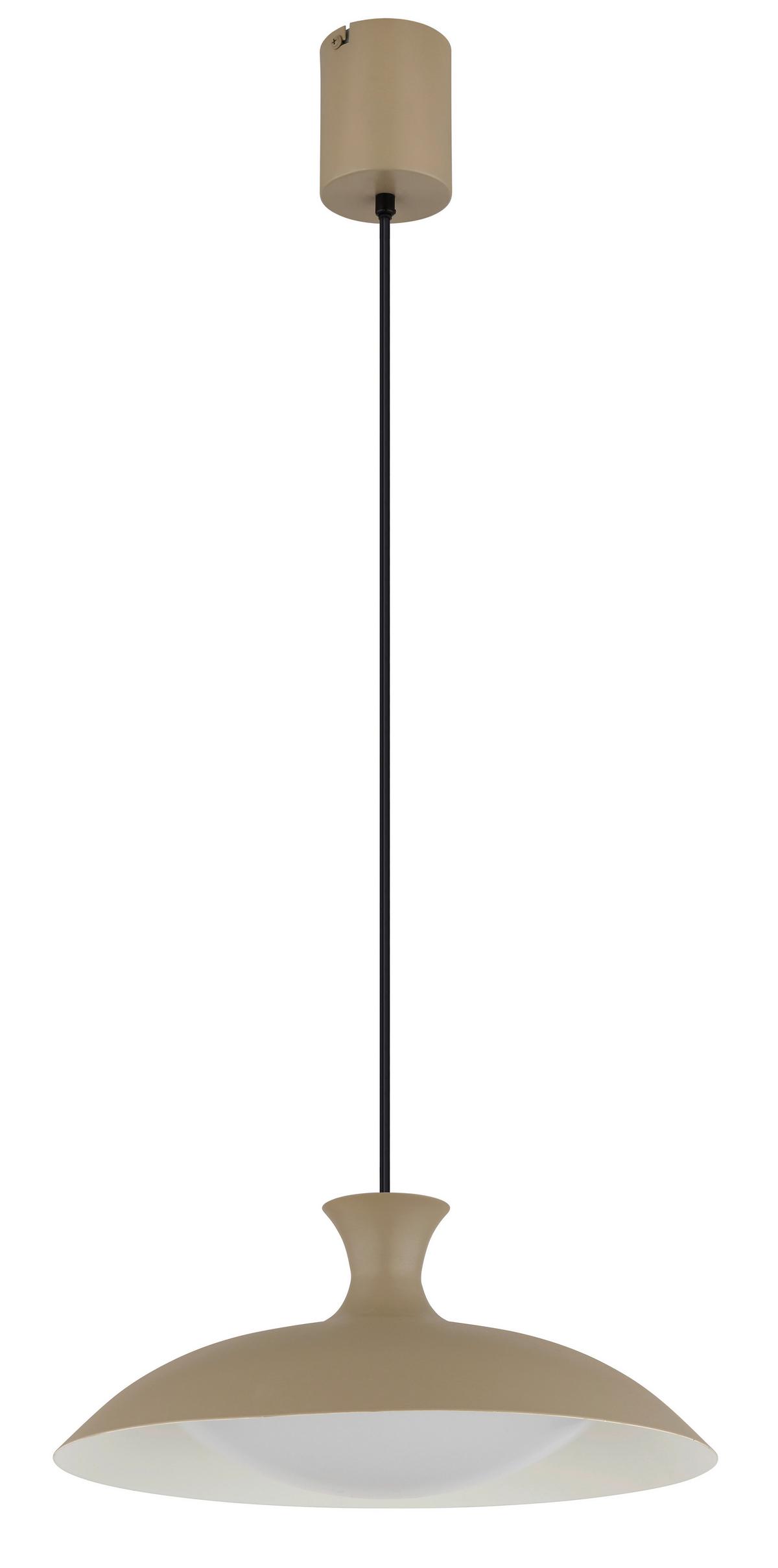 LED-HÄNGELEUCHTE 15781S  ROCHA - Sandfarben/Weiss, Konventionell, Kunststoff/Metall (40/150cm) - Globo