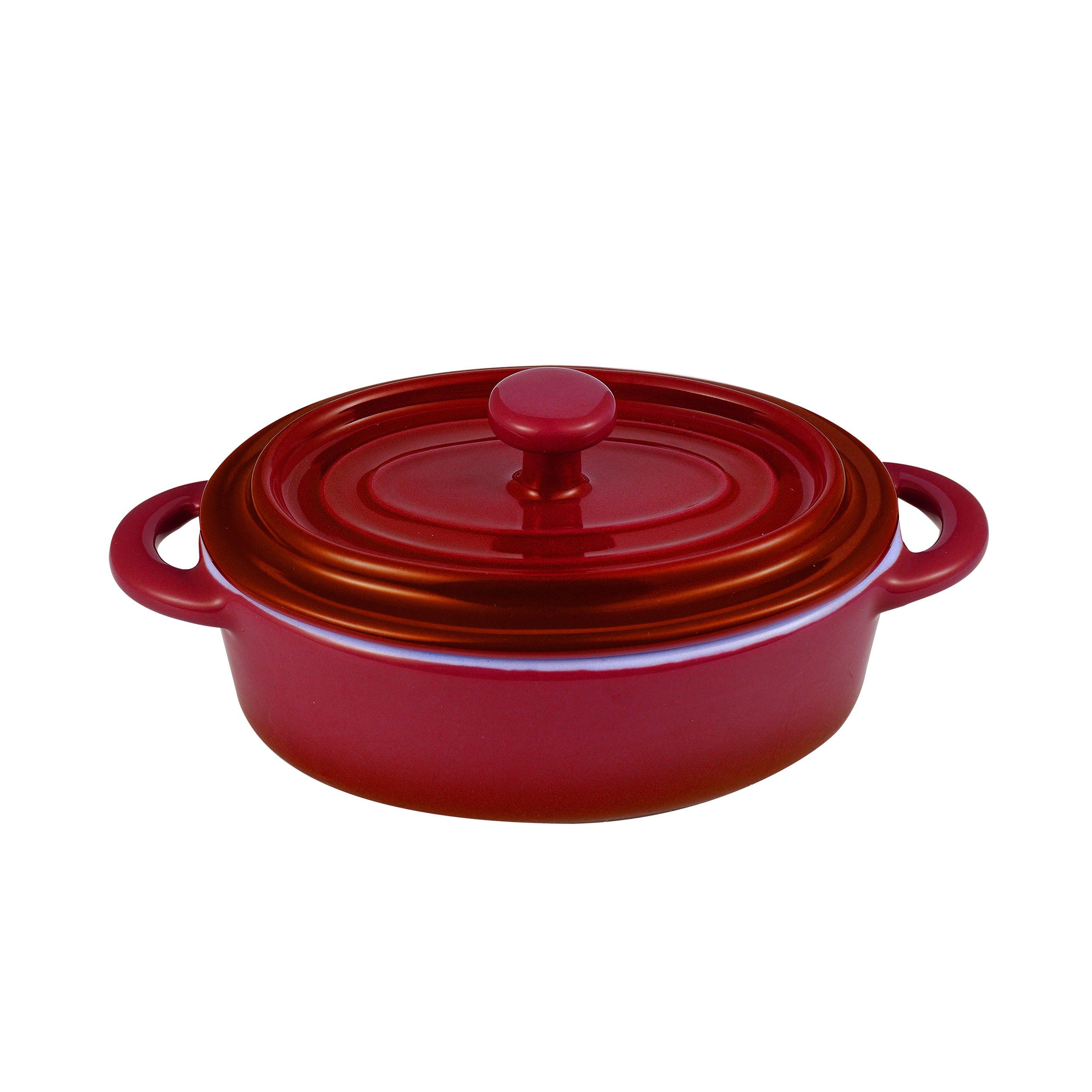 Auflaufformenset Elisa Rot, 2-teilig - Rot, Konventionell, Keramik (14,7/6,7/11,6cm) - Modern Living