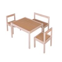 ZESTAW DO SIEDZENIA DLA DZIECI MAX - buk twardzielowy, Basics, drewno - My Baby Lou