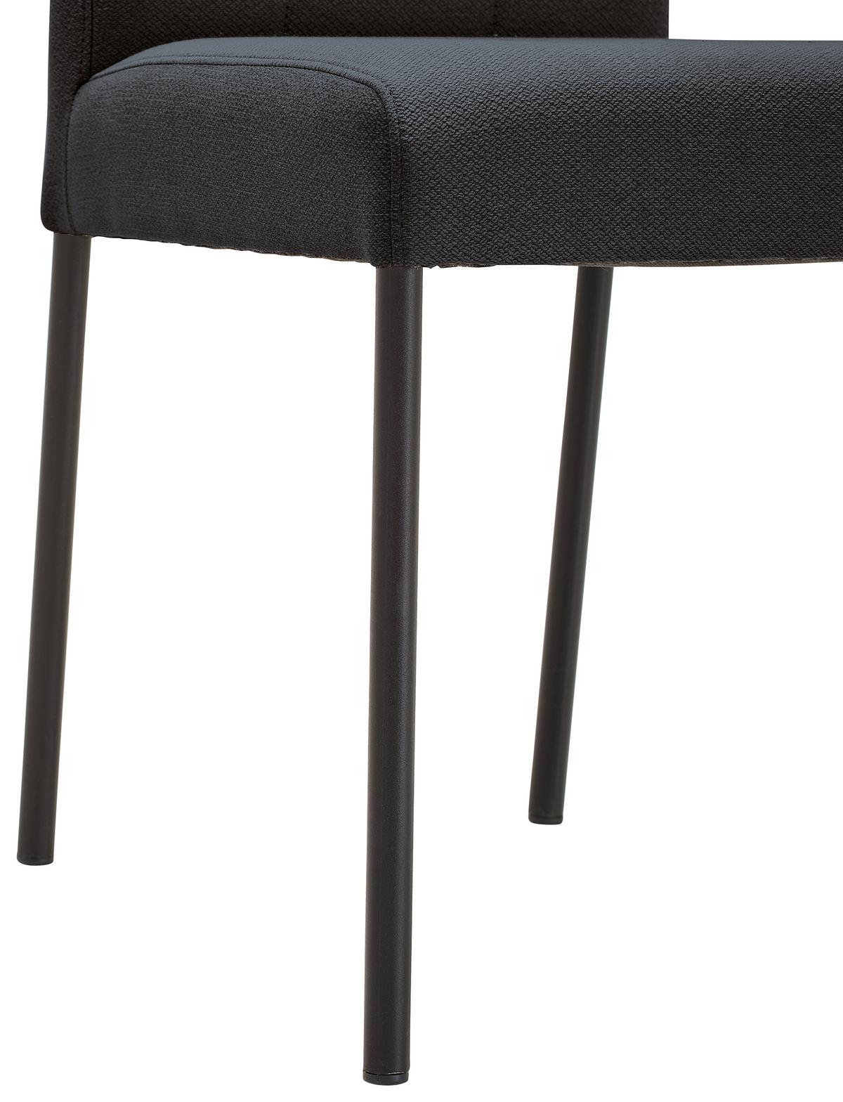 KRZESŁO NANDIA - czarny/szary, Design, metal/tkanina (46/91/61cm) - home24