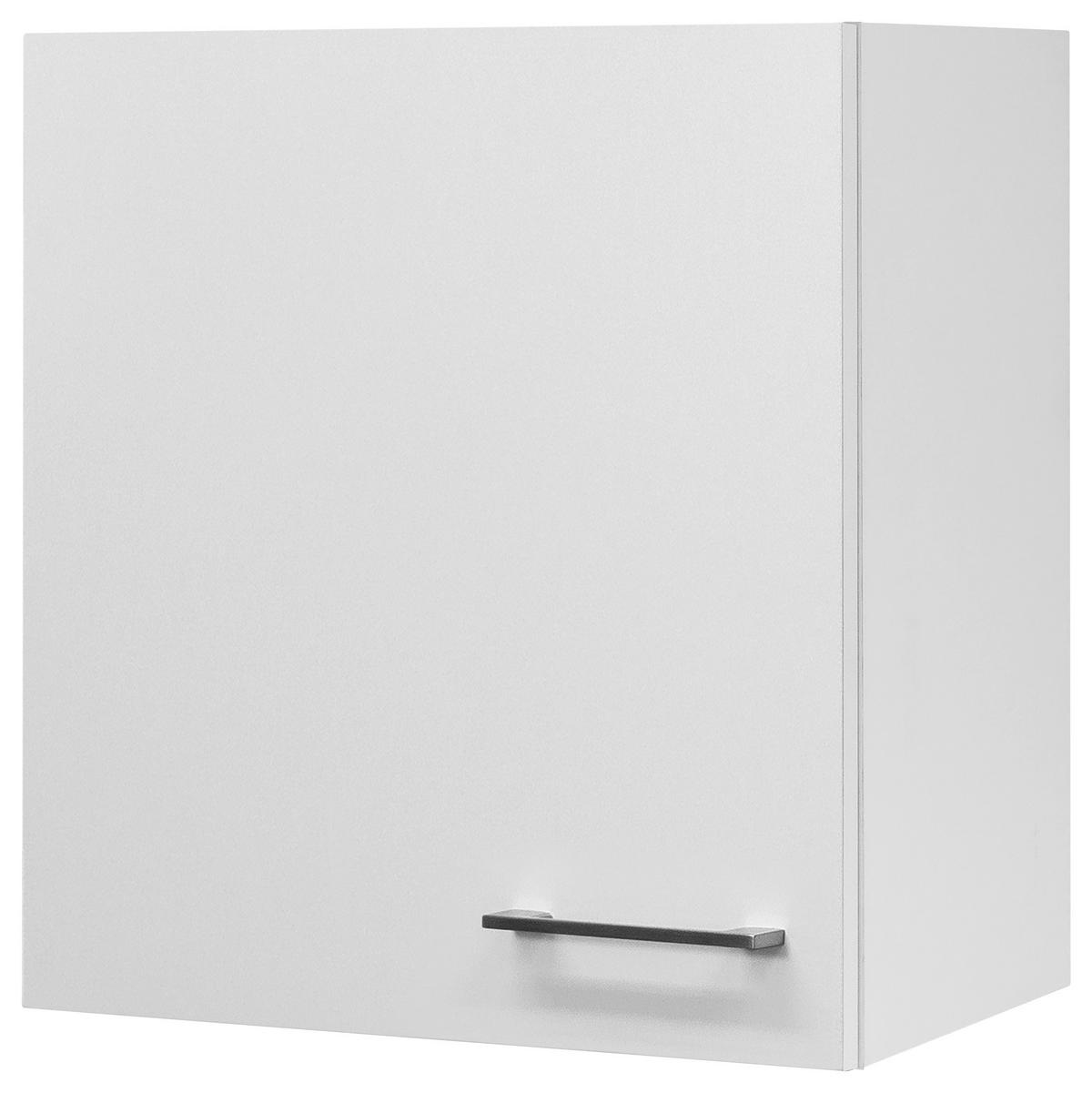 Küchenoberschrank Weiß - Edelstahlfarben/Weiß, MODERN, Holzwerkstoff/Metall (50/54/32cm) - FlexWell