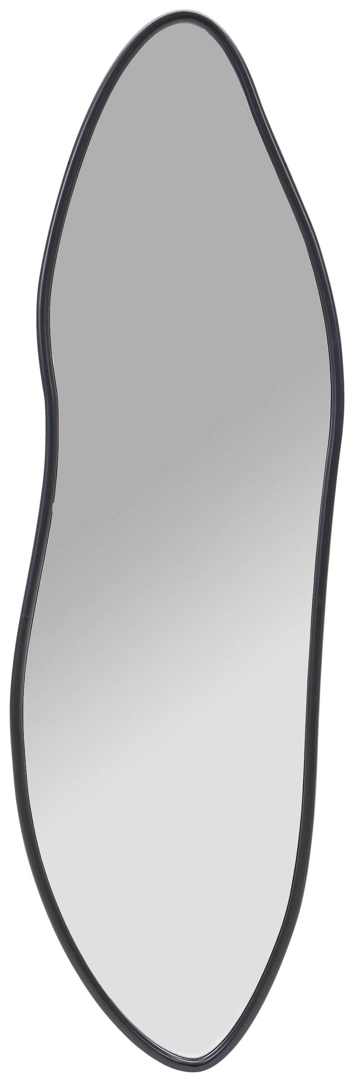 LUSTRO ŚCIENNE ALICJA - przejrzysty/czarny, Design, materiał drewnopochodny/szkło (49/160/3cm) - MID.YOU