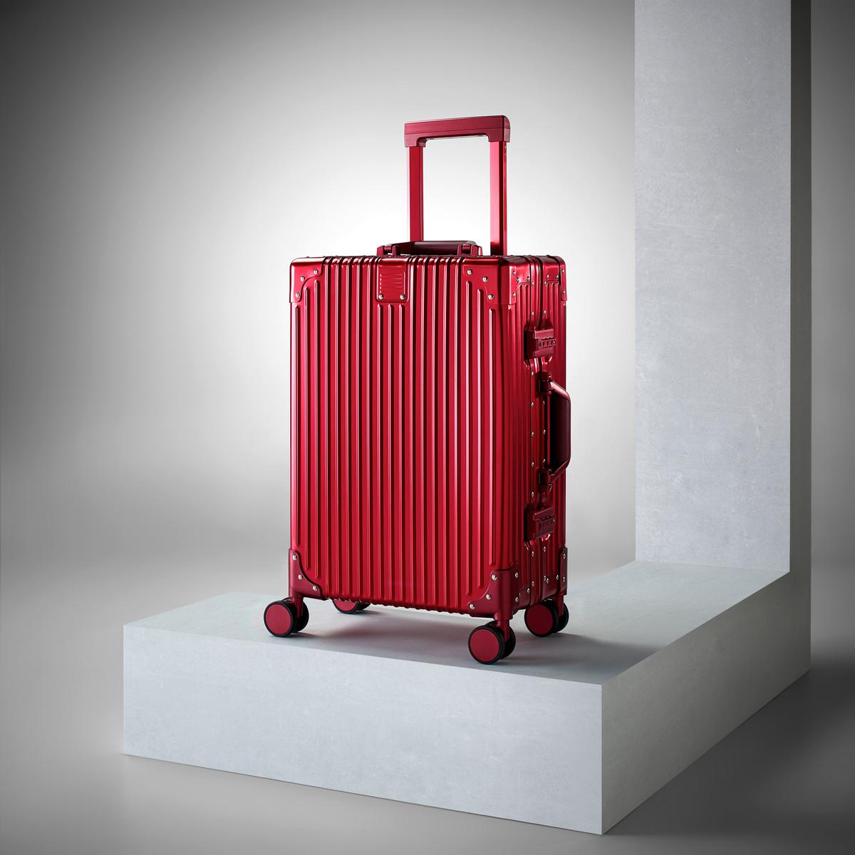 Reisekoffer Dubai Rot - Rot, KONVENTIONELL, Metall (56/36/22cm) - Mömax