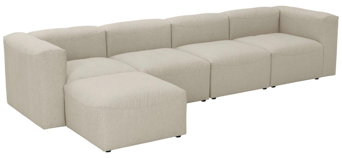 Ecksofa Lena LENA - Creme, Design, Kunststoff/Textil (175/350cm) - Max Winzer