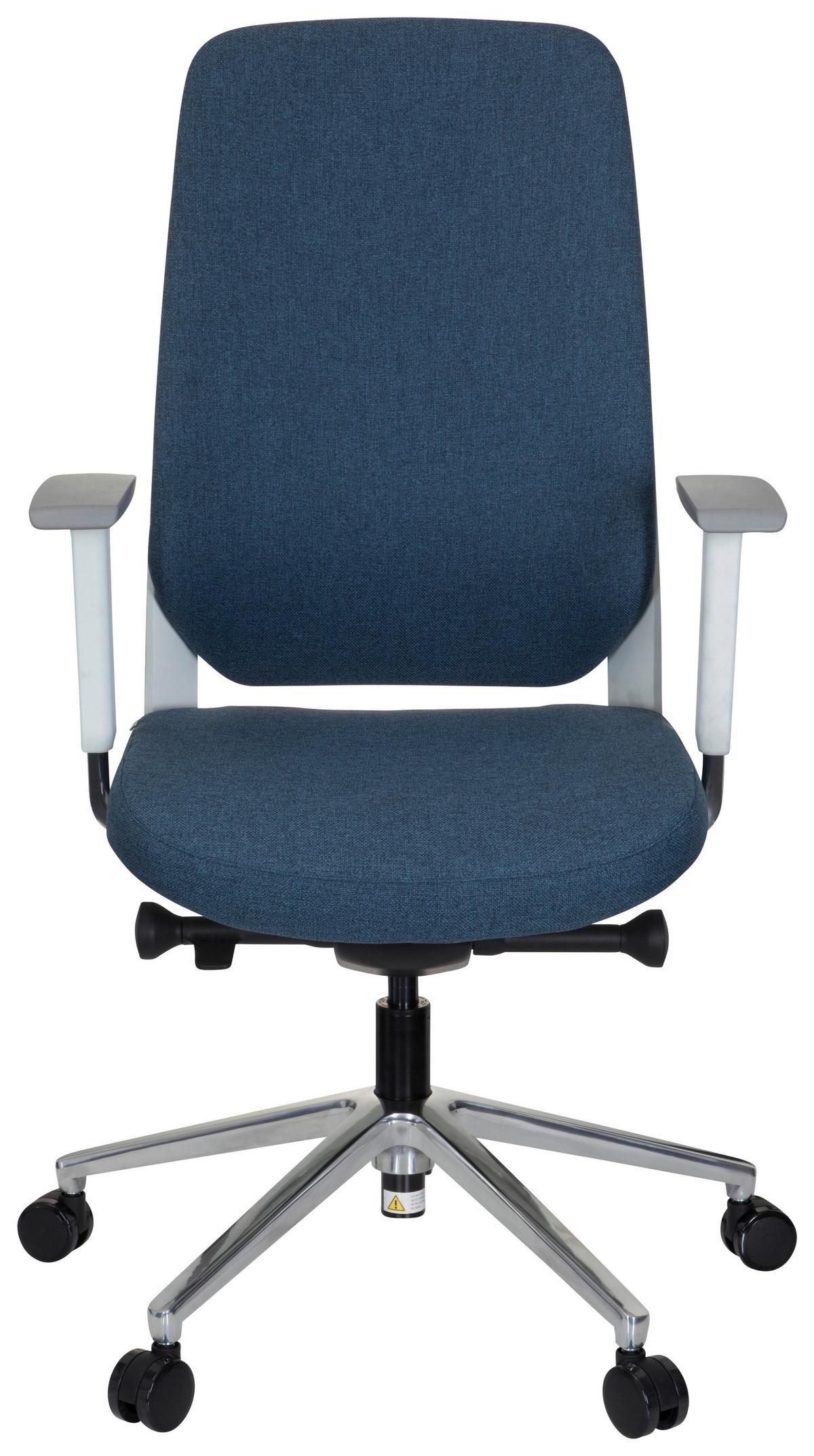 Pisarniški Stol Chiaro T4 White, Modra - modra/bela, Moderno, kovina/umetna masa (56/131/67cm) - MID.YOU