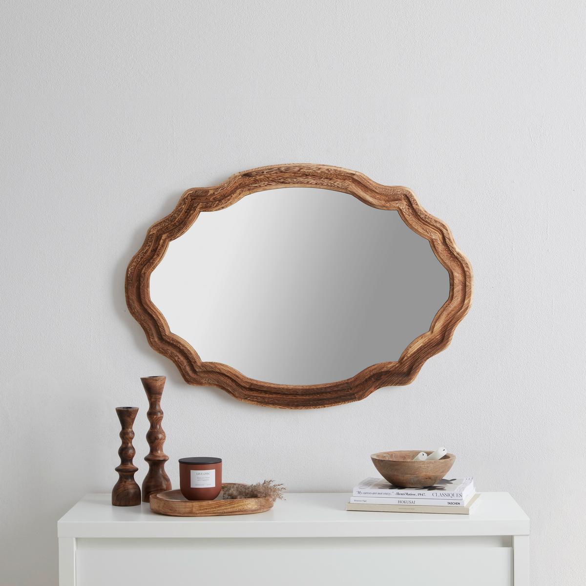 Stensko Ogledalo Joline -Exklusive/sb- - naravne barve, Trendi, steklo/les (61/86/3cm) - Mömax