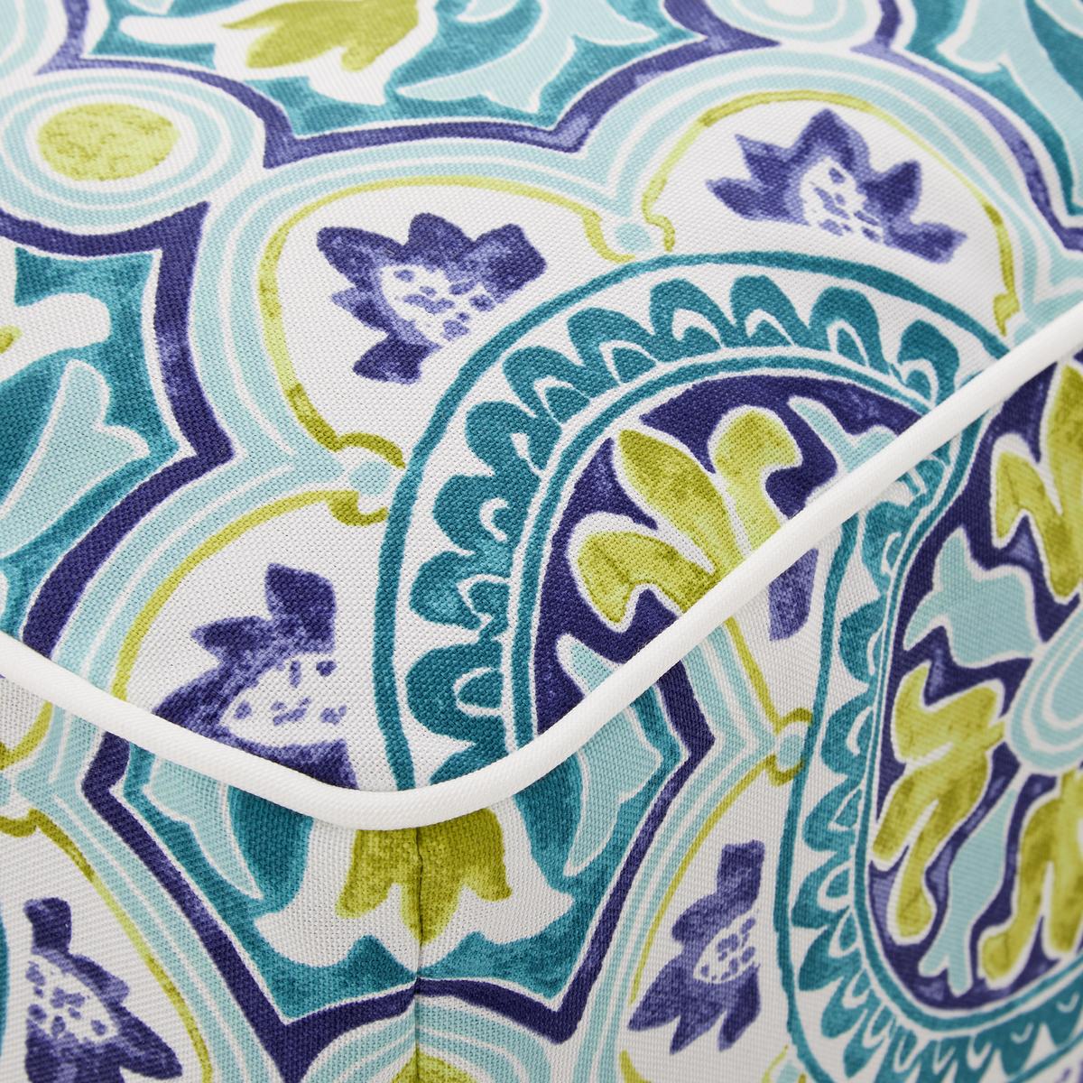 Pouf Cassy Blau ca. 60x23 cm - Blau/Multicolor, MODERN, Textil (60/23/60cm) - Bessagi Garden