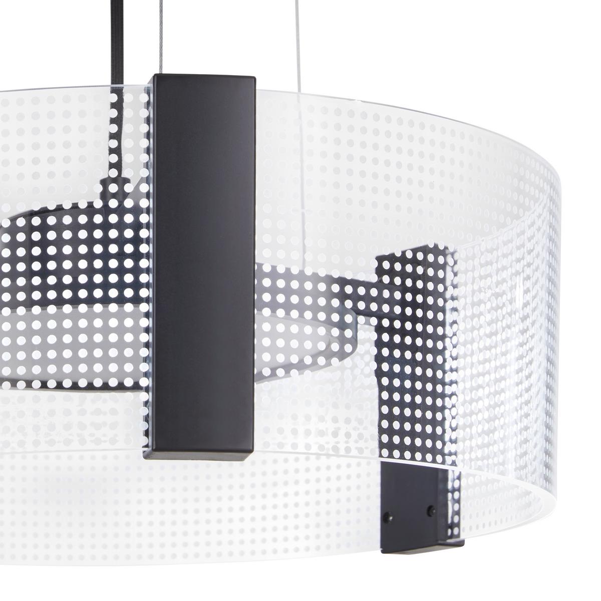 LED Függőlámpa Marge - fekete/áttetsző, Modern, műanyag/fém (40/120cm) - Bessagi Home