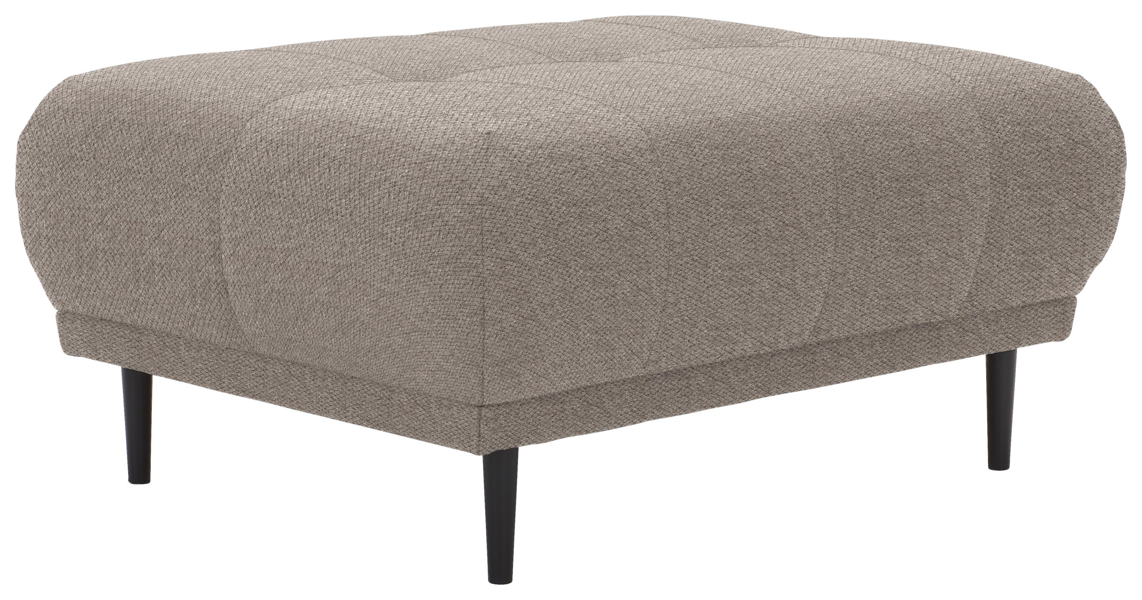 HOKER STARK - czarny/szarobrązowy, Design, tkanina/drewno (93/45/77cm) - Stylife