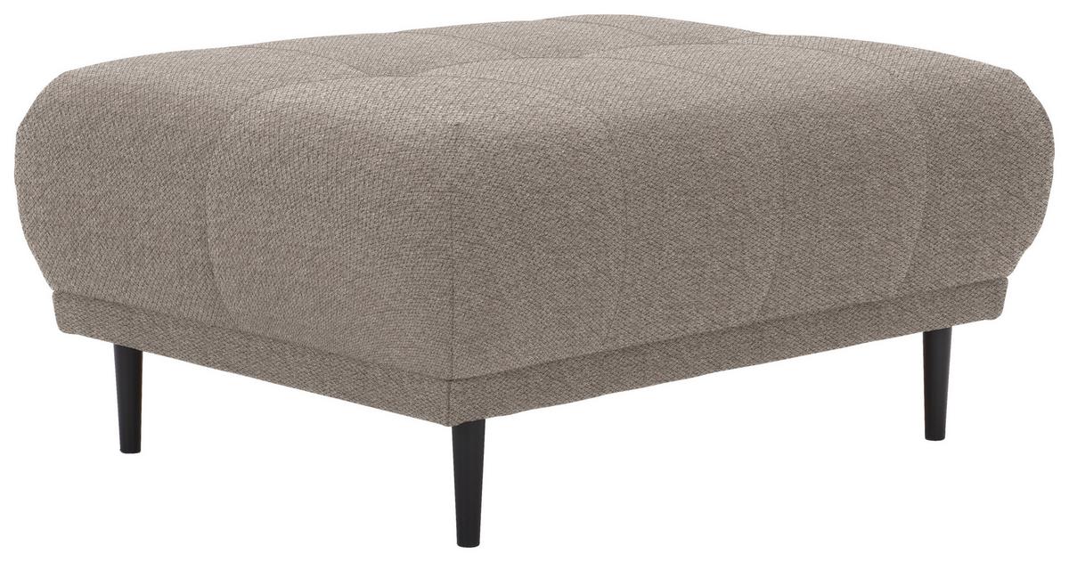 HOKER STARK - czarny/szarobrązowy, Design, tkanina/drewno (93/45/77cm) - Stylife