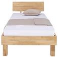 Bett aus Eiche Massiv ca. 95x80cm - Eichefarben, Natur, Holz (90/200cm) - Modern Living Bett aus Eiche Massiv ca. 95x80cm - Eichefarben, Natur, Holz (90/200cm) - Modern Living