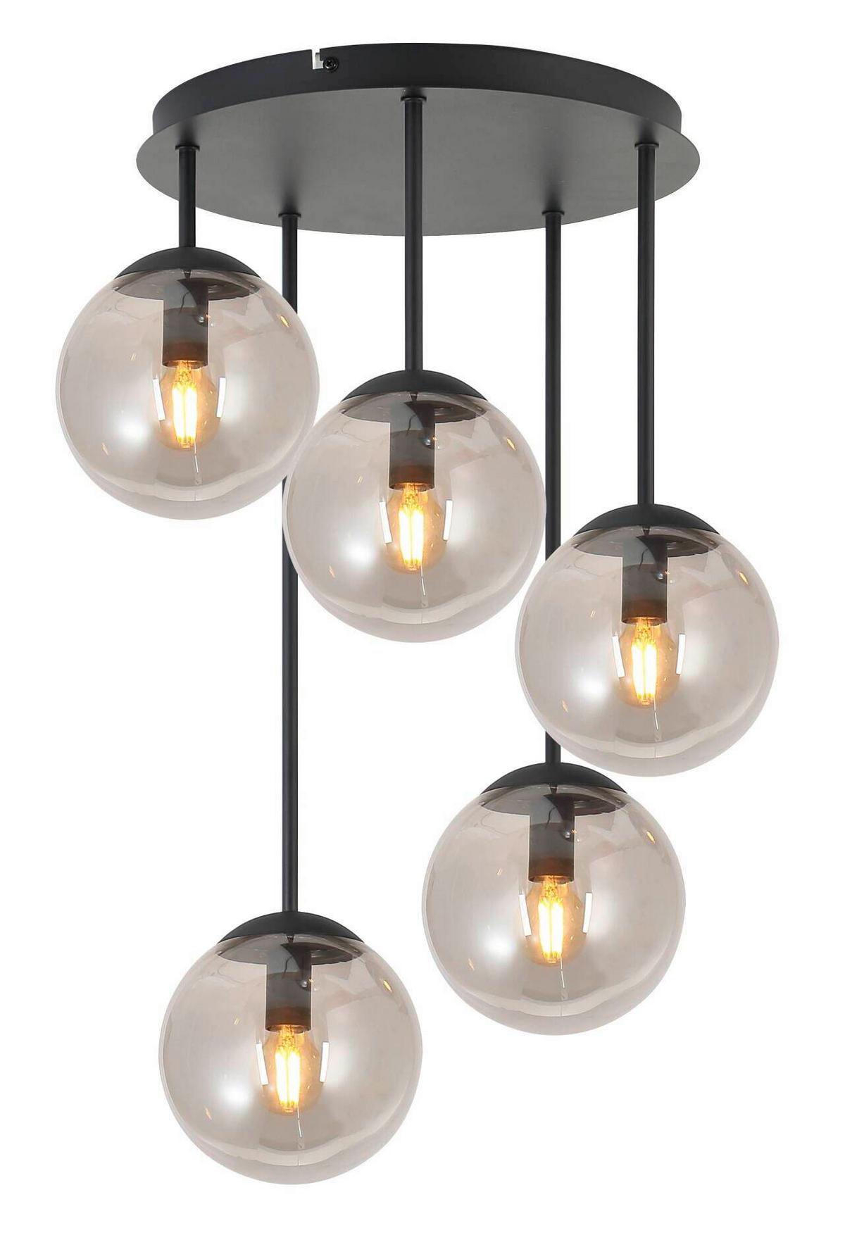 LAMPA WISZĄCA MEIKE - czarny, Trend, metal/szkło (42/59,5cm) - Novel