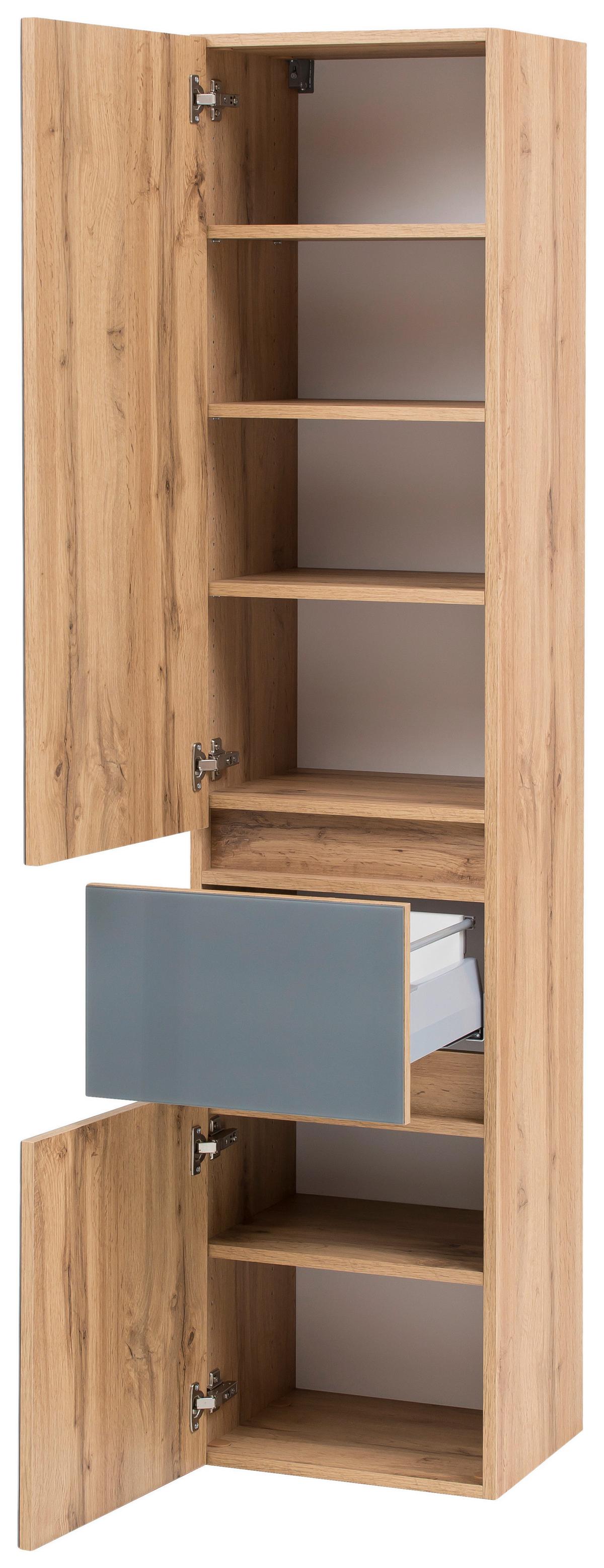 BADEZIMMER HELSINKI - Eichefarben/Weiß, KONVENTIONELL, Glas/Holzwerkstoff (120cm) - Held