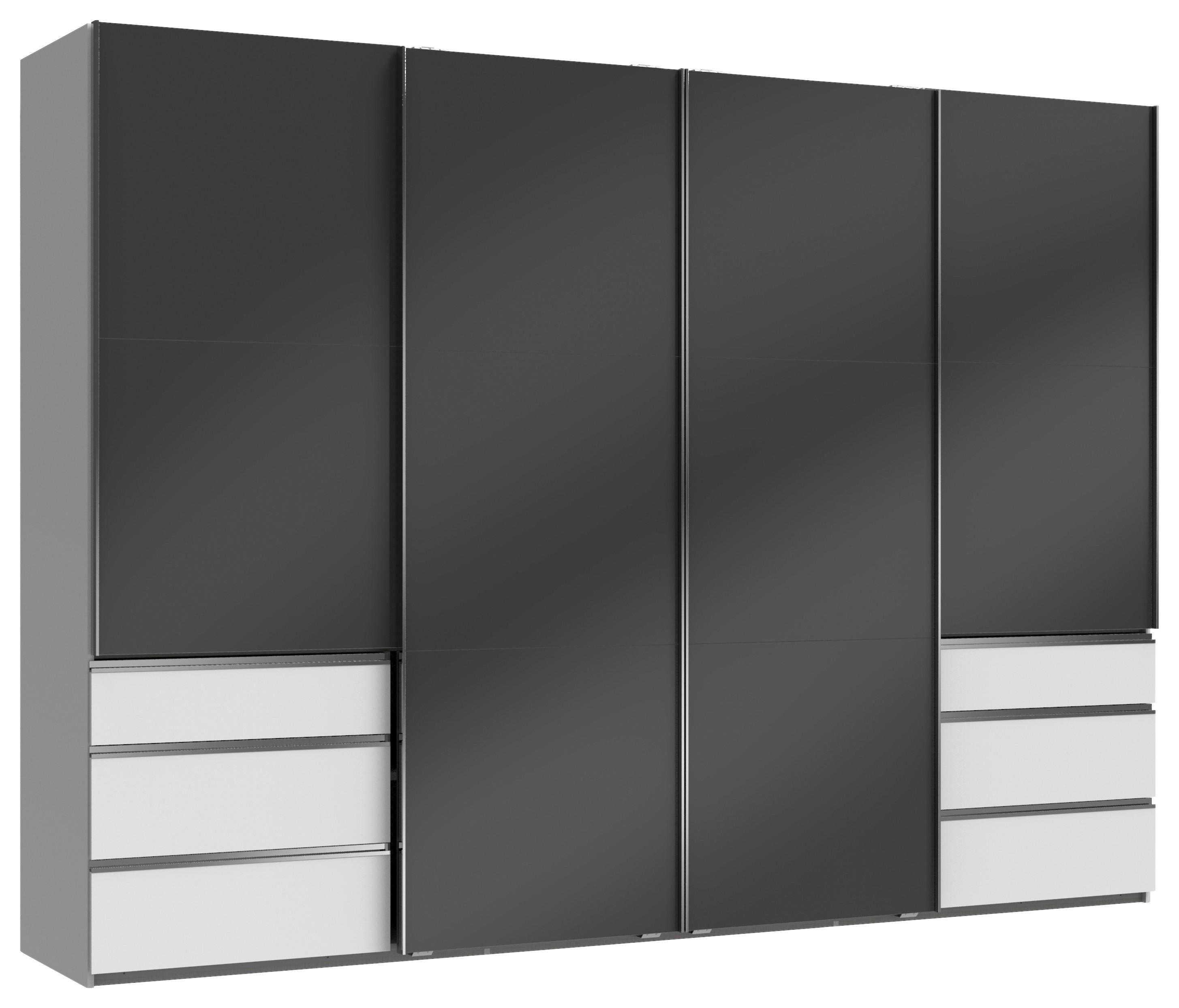 Ormar S Kliznim Vratima Level 36c - bijela/siva, Moderno, drvni materijal (300/216/65cm) - Modern Living