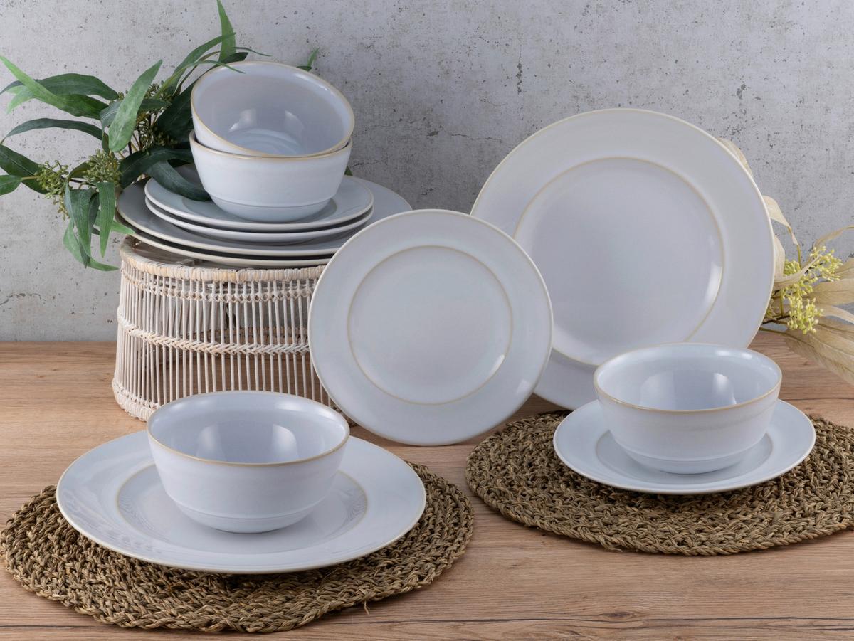 Kombiservice 23670, 12-teilig - Weiß, Basics, Keramik - Creatable