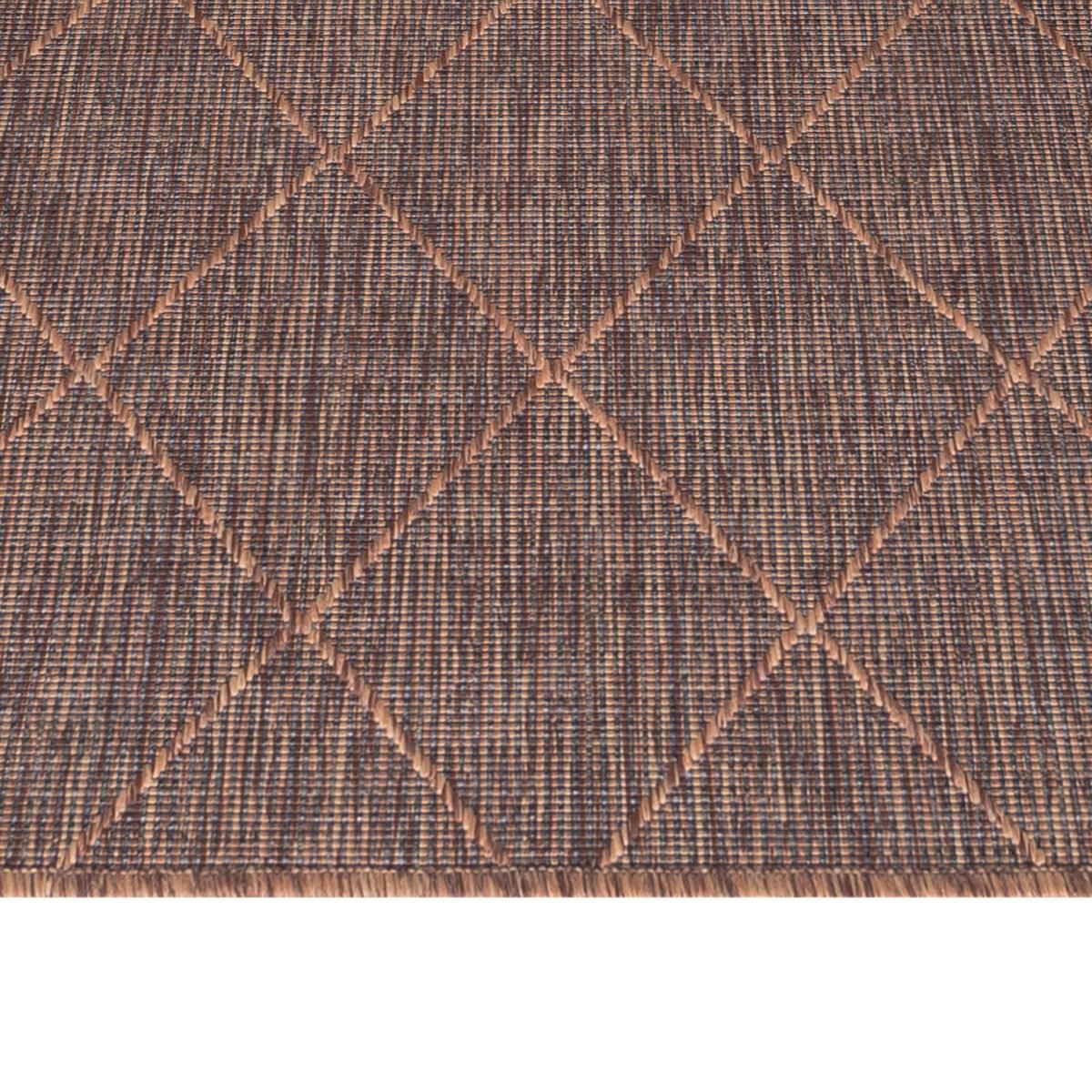 Outdoorteppich Zagora Braun/Schwarz ca. 120x170cm - Schwarz/Braun, Basics, Textil (120/170cm) - Novel