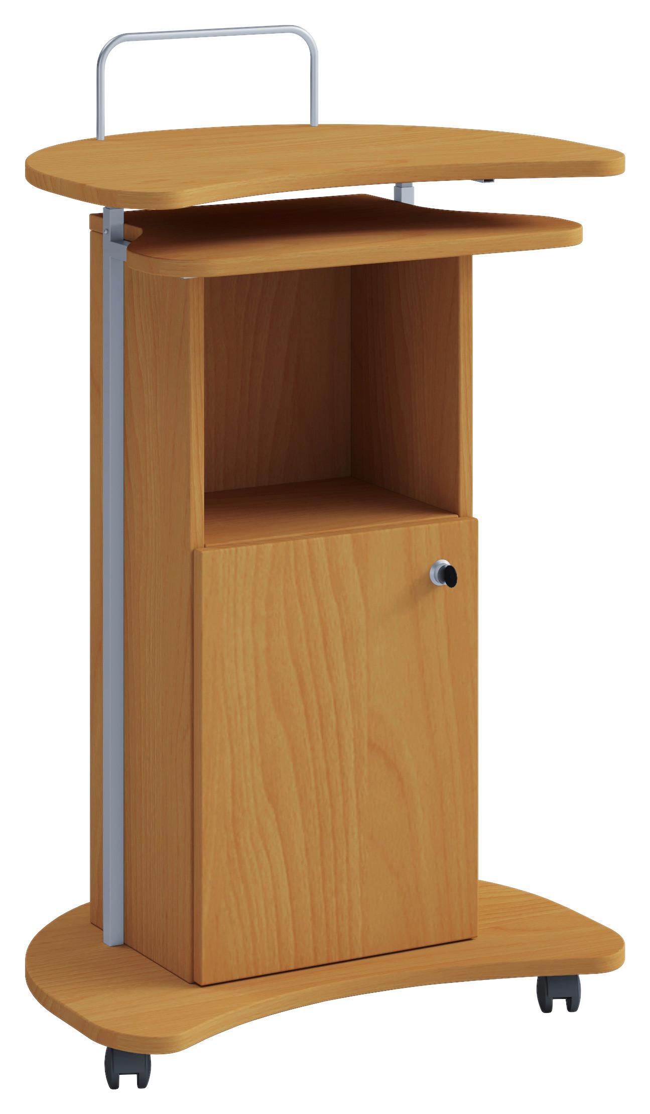 Stoječi Pult Komil, Bukev - barve bukve, Basics, leseni material (56/41/93cm) - MID.YOU