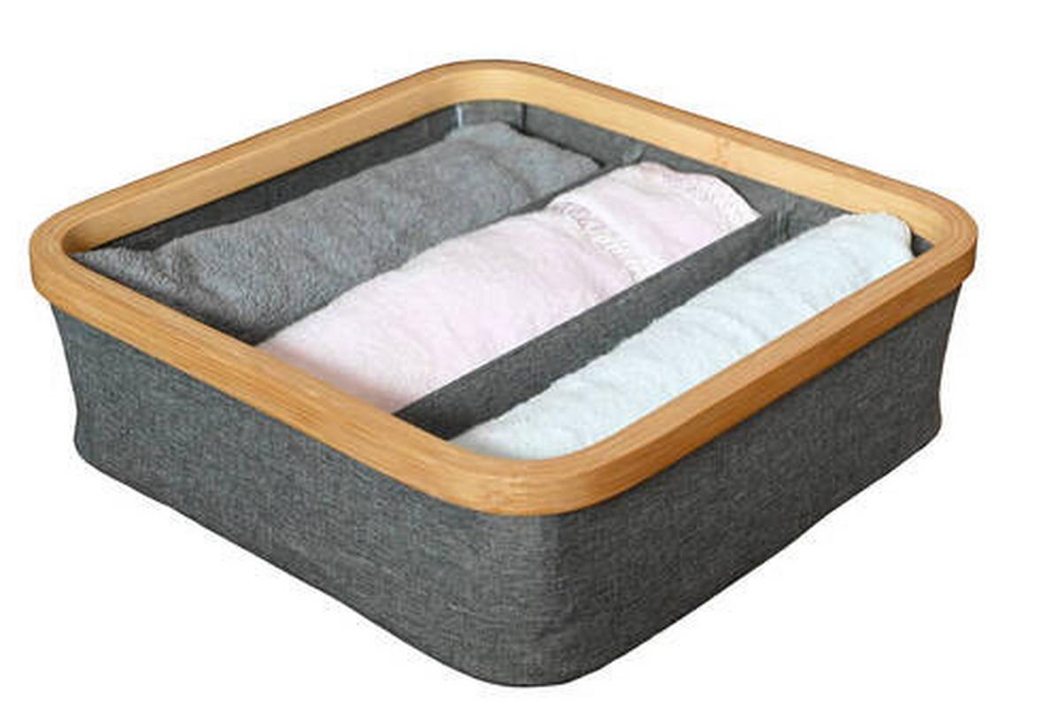 Škatla Za Shranjevanje Simply Storage -Ext- - siva, Moderno, karton/tekstil (30/30/9cm) - Premium Living