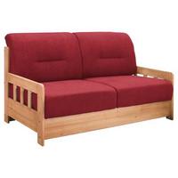 Schlafsofa Camino Holzkorpus Rot/Honig - Rot/Honig, LIFESTYLE, Holz/Textil (154/88/90cm) - Livetastic