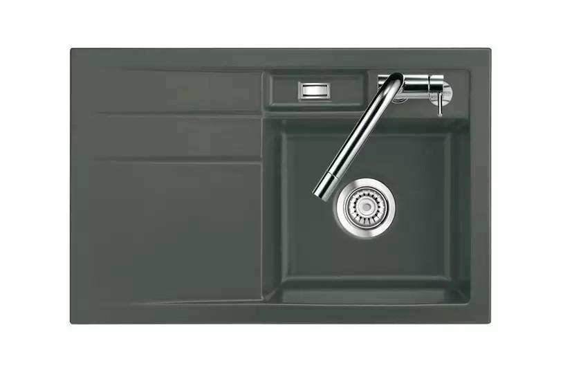 Spüle Bela78, Typ:50180285 Schiefer - Schieferfarben, Keramik (78/51cm) - Systemceram